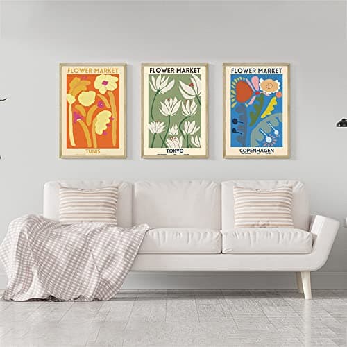 milaosk 6 Pcs Affiches Florales A4,affiche vintage Poster Vintage Affiche Matisse Images de Fleurs élégantes Poster Mural Art Prints Salon Mur Photos pour Salon Decoration Room Aesthetic (Sans Cadre)