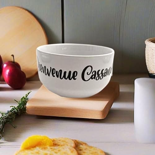 Bol en céramique personnalisable – Ajoutez votre message | Modèle petits cœurs | Cadeau original pour anniversaire, Saint-Valentin, naissance