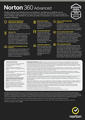 Norton 360 Advanced 2025 | 10 appareils | 12 Mois | Téléchargement