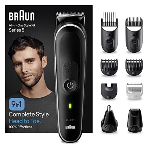 Braun Tondeuse Tout-En-Un Series 5 MGK5410, 9-En-1, Kit Pour Barbe, Cheveux & Bien Plus