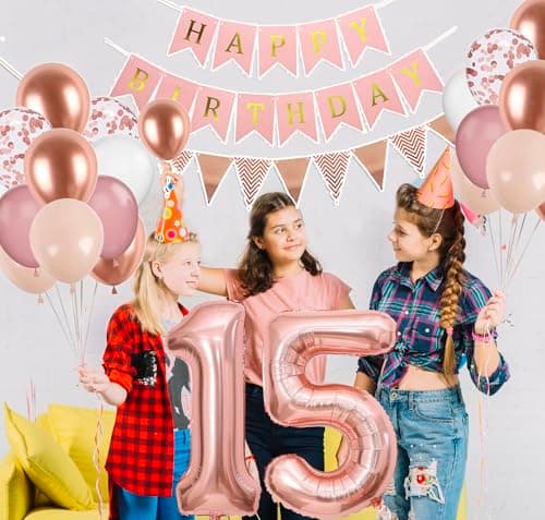 Decoration Anniversaire 16 Ans, Or Rose Ballons 16 Ans Anniversaire, Deco Anniversaire 16 ans, Ballon 16 ans, 16 Ans Décorations Anniversaire, Deco Ballon 16 ans Aniversaire de Fête pour Femme Homme