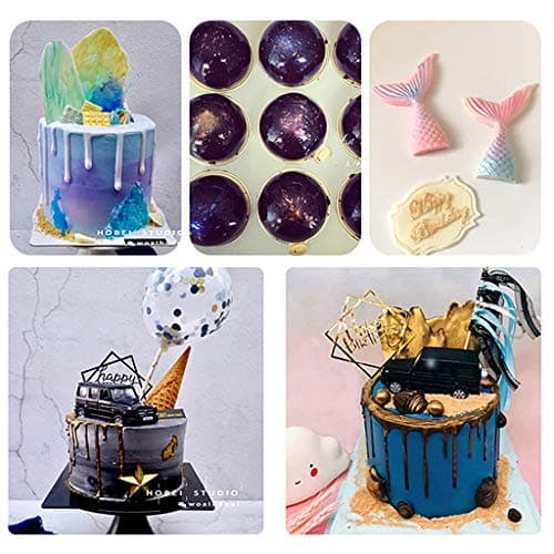KERDEJAR Glitter Powder, 5g Comestible Flash Glitter Poudre d'argent Doré pour La Décoration De Gâteau Alimentaire Biscuit Fourniture De Cuisson d'or