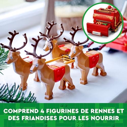 LEGO Le traîneau du Père Noël - Jeu de Construction pour Enfants de 9 Ans et Plus - Décoration de fêtes de Fin d’année - Cadeau de Noël Original pour Filles et garçons 40499