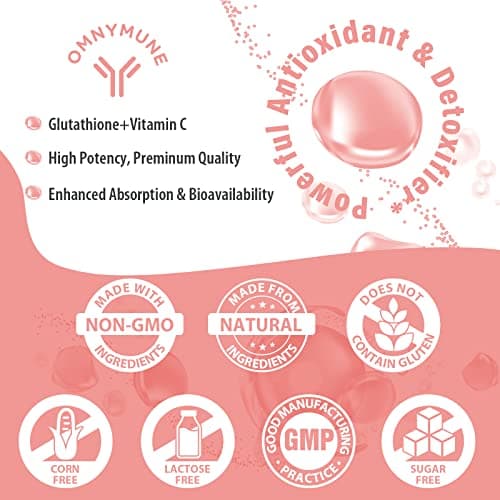 Glutathion Liposomal 1000 mg avec Vitamine C et Acide Hyaluronique – L-Glutathion Réduit, 180 Gélules, Sans Gluten, Sans OGM