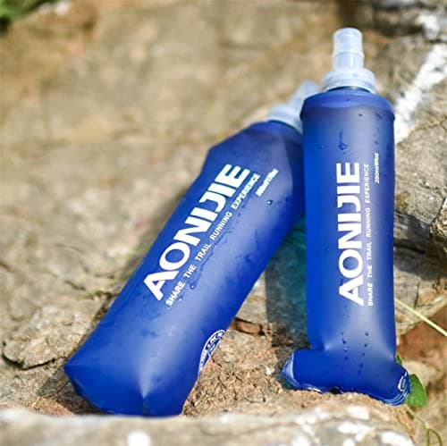 AONIJIE 2 pièces pliable TPU Flacon souple de bouteille d'hydratation d'eau de sport en plein air Pour la course à pied Camping randonnée vélo (500ml-2pcs)