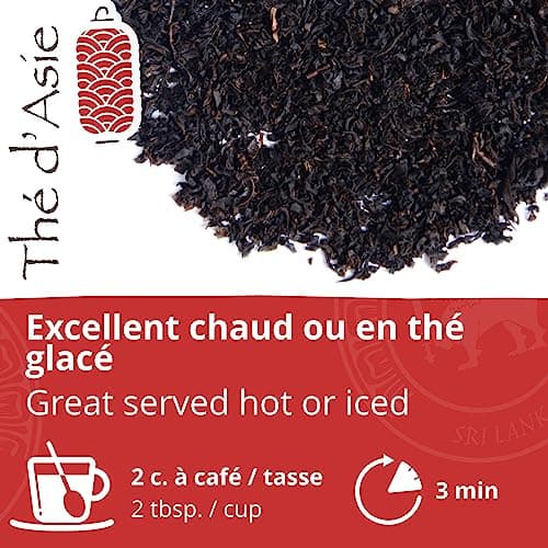 Khla - Thé Noir Citron Bio - Sachet Vrac 150g - Thé Tonique - Saveur Citronnée Agrumes - Thé Détox Digestion - Feuilles Séchées - Thé d’Asie Ceylan - Origine Sri Lanka - Tisane & Infusio