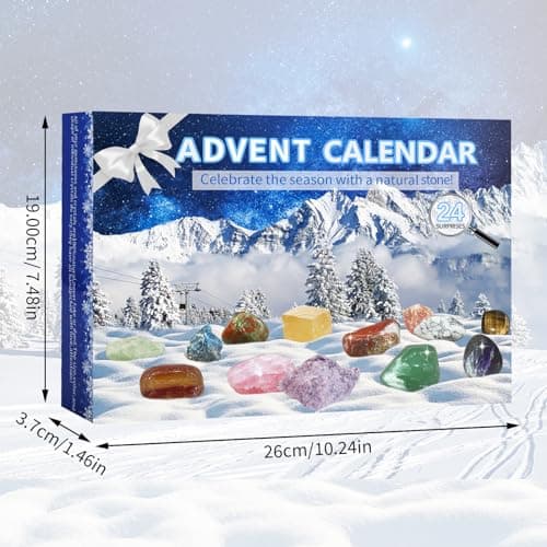 Calendrier de L'avent 2024, Calendrier de L'avent Pierre Precieuse et Minéraux Calendrier Educatif Bijoux Enfants Fille Cadeau de Noel Calendrier de L avent Advent Calendar Fille Kinder Friends