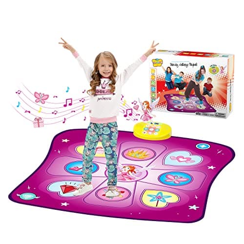 Tapis de Danse pour Enfants de 3 à 8 Ans,Tapis de Danse Musical avec Affichage LED, Création de Chansons et Musique Intégrée, Cadeau d'anniversaire de Noël pour Garçons Filles de 3 4 5 6 7+ (Violet)
