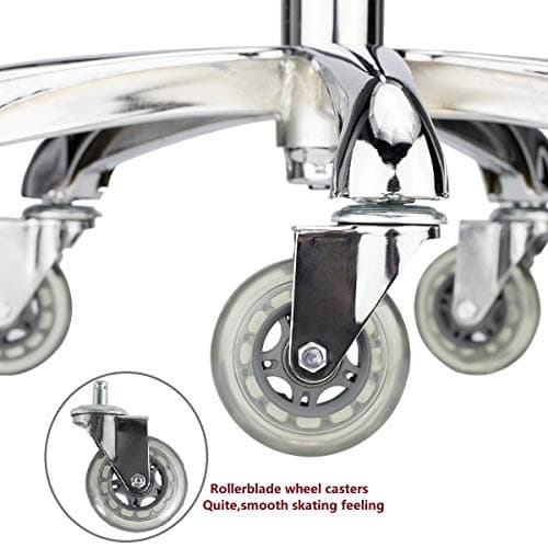 Kaleurrier Tabouret pivotant en Hauteur réglable Pied en métal Système hydraulique Supporte 180 kg pour Cuisine, Salon, Bar, Bureau, Massage, Clinique