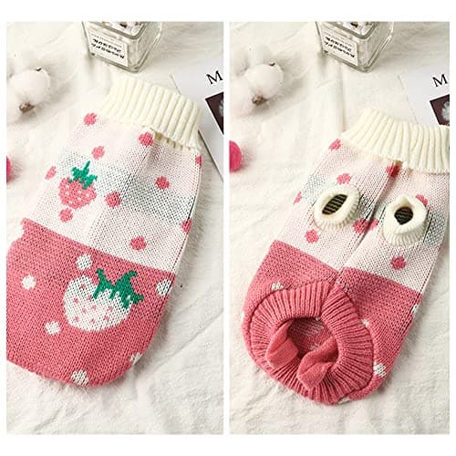 Hillylolly Pull en Tricot pour Chats, Pull pour Animaux, Vêtements de Chat sans Poil, Adorable vêtement pour Chat, Gilet pour Animaux de Compagnie, Pull Chat Tricoté Chaud (M)