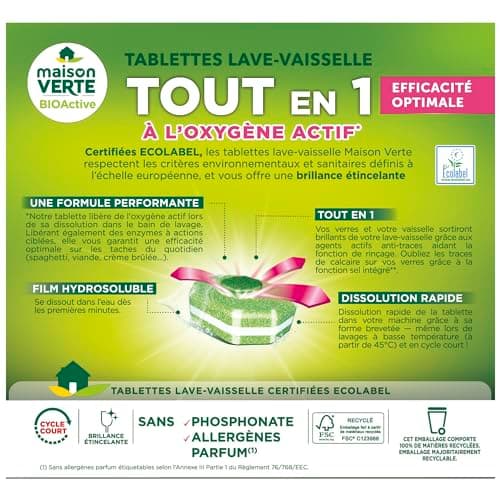 Maison Verte Lave-vaisselle BioActive Tablettes x28