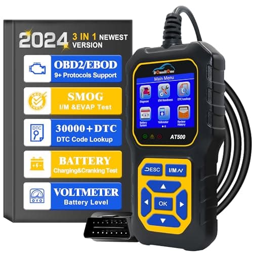 DonosHome 3 en 1 OBD2 Diagnostic Auto Valise Voiture Français:Outil de Lecteur de Code Voltmètre Test du Système de Batterie EOBD Scanner Multimarque pour BMW Peugeot VW Tous Les Erreurs de Moteur