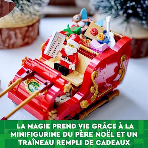 LEGO Le traîneau du Père Noël - Jeu de Construction pour Enfants de 9 Ans et Plus - Décoration de fêtes de Fin d’année - Cadeau de Noël Original pour Filles et garçons 40499
