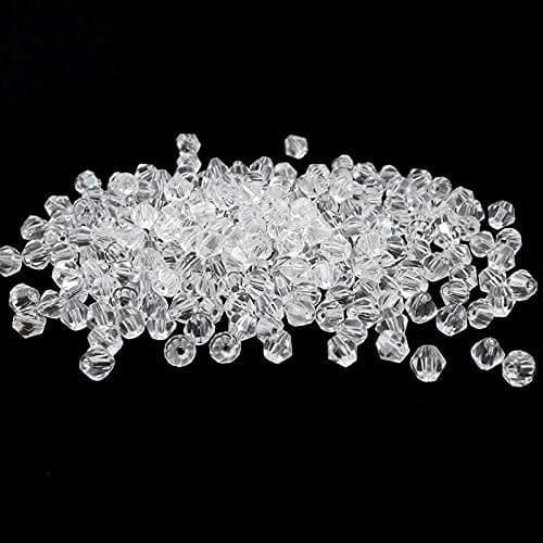 Lot de 400 perles en plastique cristal de 8 mm - Perles en acrylique de luxe - Double cône - Pour kit de bricolage, accessoires de bricolage, conception de bijoux, fabrication de bijoux