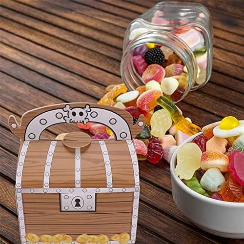 10 Pcs Pirate Fête Boîte Coffre Trésor Cadeau pour Pirate Fête D'anniversaire Des Enfants