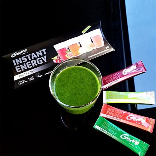 GoMo ENERGY® Assortiment de boissons de vitalité 100% naturelles sans sucre| Meilleure performance de corps et d’esprit | Énergie, vigilance et concentration | MIXED FRUITY BOOST 4x3 portions