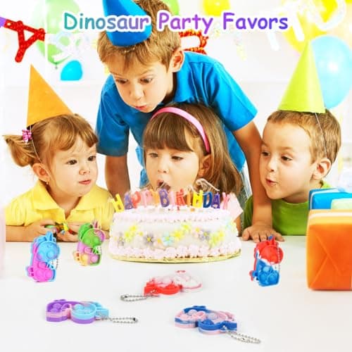 Ainiv 12PCS Mini Pop Push It Fidget Jouet Porte-clés, Licorne Silicone Squeeze Pop Bubble Fidget Bulk Jouets Sensoriels, Poppet Bubble Stress Soulagement Anxiété Jouets pour Autisme,Enfants Adultes