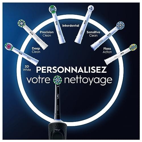 Oral-B Vitality Pro Brosse À Dents Électrique Noire, 1 Brossette