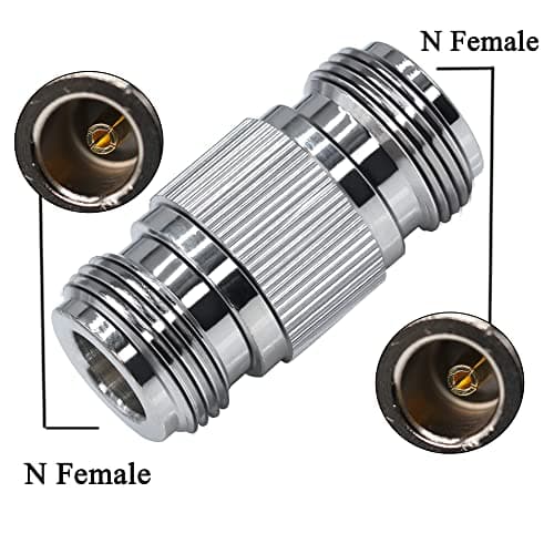 TUOLNK Connecteur coaxial N Femelle à N Femelle coupleur Femelle à Femelle de Type N Adaptateur coaxial RF pour analyseur de câble d'extension d'antenne WiFi 2 pièces