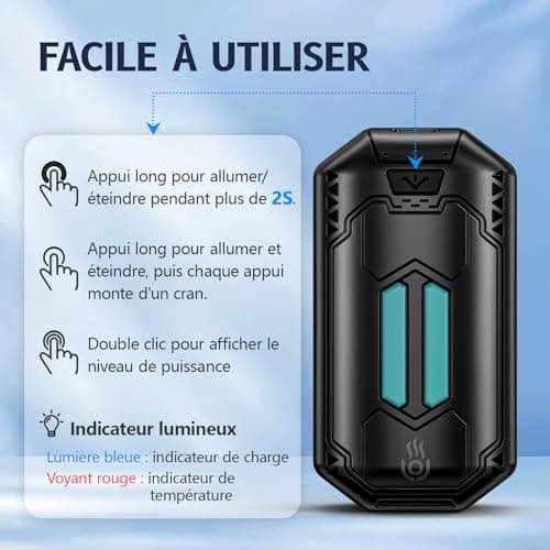 Chauffe Main Rechargeable 6000mAh OUTJUT Chaufferette Main Reutilisable 2 en 1, Câble de Charge USB, Idéal pour Le Camping et Le Ski, Cadeau Chaleureux pour Adultes et Enfants Cadeau de Noël(Noir)