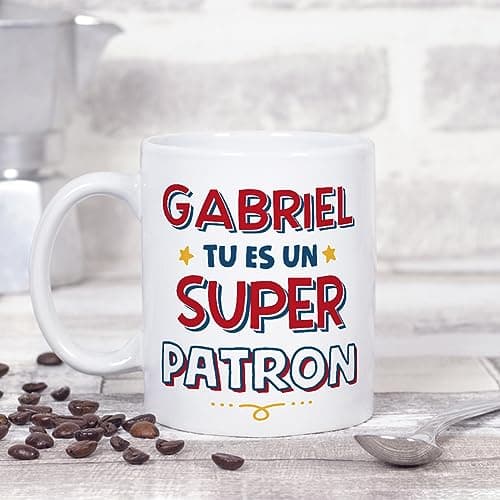 Mugffins Tasses Personnalisables pour PATRON homme - En Français - Cadeau Personalisé- Tu es Super - 11 oz / 330 ml
