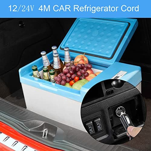 YACSEJAO Câble de réfrigérateur avec interrupteur 4 m 12/24 V CC - Prise allume-cigare de rechange pour voiture