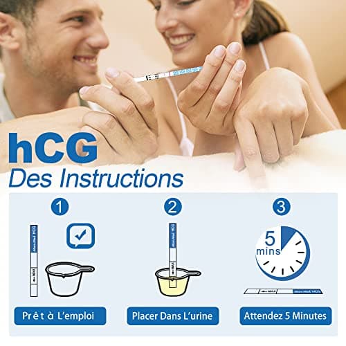 Test de Grossesse MomMed (HCG20), 20 Test de Grossesse avec 25 Gobelets d'Urine, Résultats Rapides et Précis de 25 mUI/ml, Tests de Grossesse Précoce à Domicile