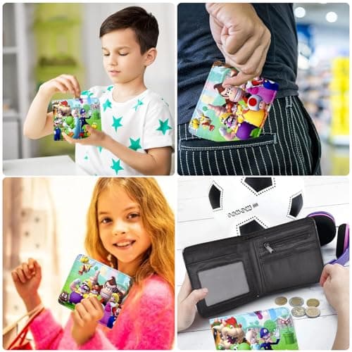 Benaton Portefeuille Enfant, Portefeuille Anime Cartoon PU Cuir, Porte-Monnaie Adolescents Anime Cartoon, Portefeuille Enfant Cartoon, Peut Contenir Une Petite Monnaie, Une Carte d'Identité