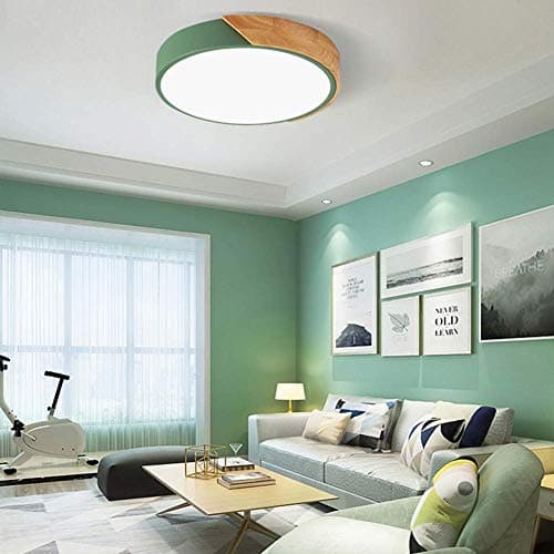 minifair Plafonnier LED rond à gradation trichromatique,Green,40cm
