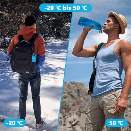 Gourde pliable 700ML,6 Pièces bouteille pliable gourde souple avec bouton-pression,gourde souple running gourde running bouteille d'eau,Bouteille d'eau pliable pour le voyage