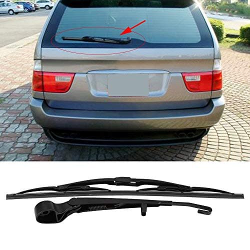 EVGATSAUTO balais d'essuie-glace, bras d'essuie-glace de lunette arrière de voiture avec ensemble complet de lame pour X5 E53 1999 2000 2001 2002 2003 2004 2005 2006 61627068076
