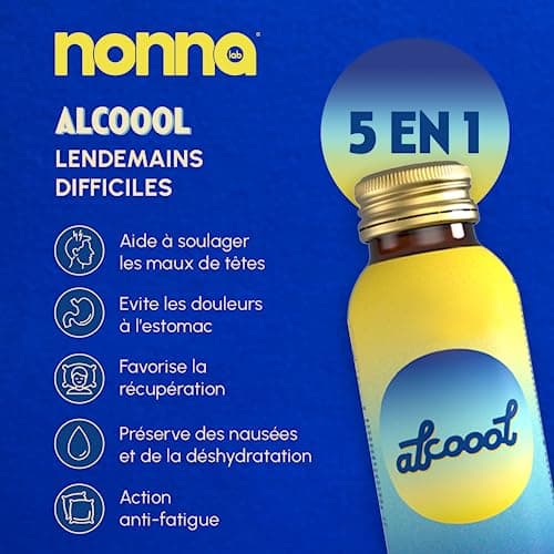NONNA LAB - Alcoool - Lot de 3 x 100 ml - Récupération & Réhydratation - Compléments Alimentaires Action 5 En 1 - Boisson Vegan & Sans Gluten