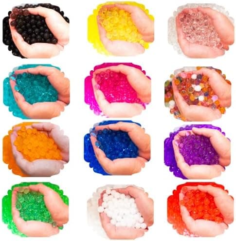Water Balls, Crystal Gel Beads Perfect for Hydrogel Plants Vase Filler, Centerpiece Silicone Orbs, Non-Toxic Clear Jelly Gems, Growing Bead 600pcs, Blue 10g