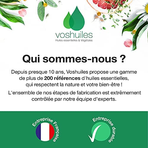 Voshuiles - Huile Essentielle Eucalyptus Citronné Bio 60ml - Parfum Frais - Réputé pour ses Nombreuses Vertus - Huiles Essentielles de Qualité - 100% Pure et Naturelle - HEBBD et Certifiée ECOCERT