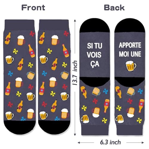 Chaussettes Homme Rigolote Chaussettes Drôles Chaussettes Amusantes Fantaisie Cadeaux Nouveauté pour Homme Cadeau Papa Amie Famille Fête des Pères
