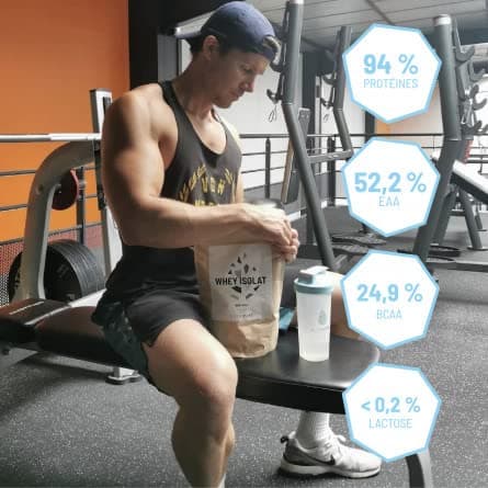 Nutripure | Whey Isolate Native en Poudre | Complément Alimentaire à base de Protéines de Lait | Développement Musculaire & Musculation | 94% Protéines, 25% BCAA, 52% EAA | Neutre | 750 gr | France