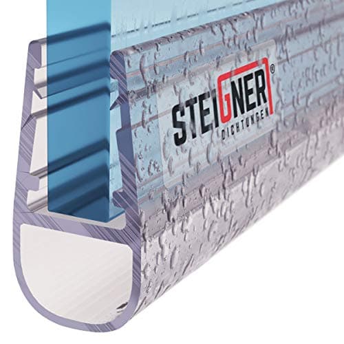 STEIGNER Joint de Douche pour paroi en Verre, 100cm, vitre 3,5/4/5mm, Joint d'étanchéité PVC Droit pour Les cabines de Douche réctangulaires, UK06