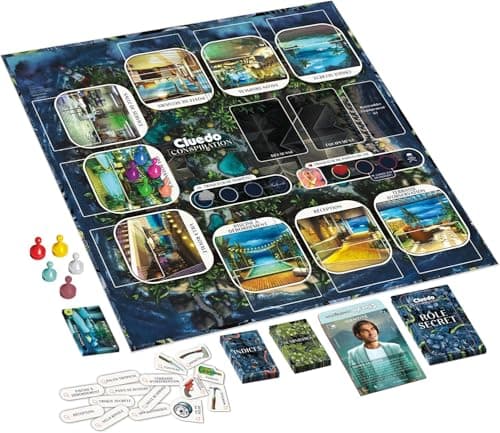 Hasbro Gaming Cluedo Conspiration, Jeu de Mystère, Jeux de Société pour Ados et Adultes, 4 à 10 Joueurs, Jeu d'Enquête et d'Énigme Multijoueur avec Rôles Secrets, Cadeau de Noël