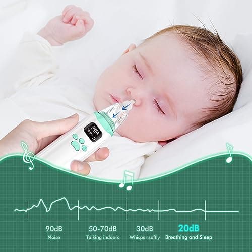 Mouche Bebe Electrique, Aspirateur Nasal Bebe Avec 3 Embouts Et 3 Niveaux D'aspiration, Mouche Bébé Avec Musique Et Lumière Pour Jeunes Enfants