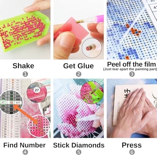 Yihariye Diamond Painting Personnalisé Kit Pour Adultes,Personnalisable 5D Peinture Diamant Votre Propre Photo,Décoration Intérieur Créatif Cadeau,Carré/Rond Diamant, Différentes Tailles