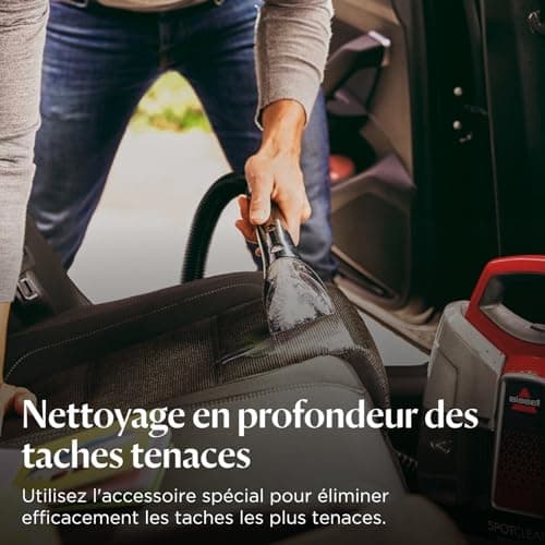 BISSELL SpotClean ProHeat, Shampouineuse Canapé, Moteur Puissant de 330W, Design Compact, avec Technologie HeatWave, Nettoyeur pour Tapis, Moquettes, Meubles, Tissus, Voiture & Plus Encore, 36988