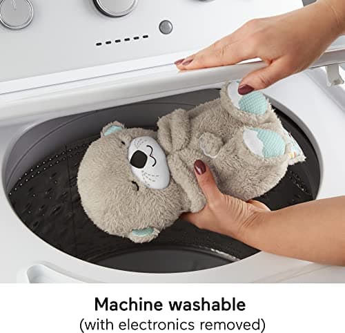 Fisher-Price Ma Loutre Câlins Bonne Nuit Peluche | Peluche Veilleuse Bébé Musicale et Lumineuse | Veilleuse Doudou Bruit Blanc Bébé | Cadeau Naissance Fille et Garçon Nouveau né, FXC66