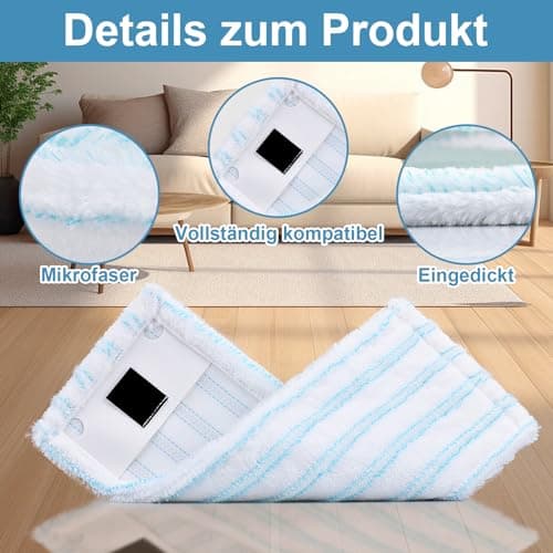 DYDHRER Lot de 3 serpillères de Rechange compatibles avec Leifheit Clean Twist M Ergo Micro Duo,moppe Compatible leifheit serpillière,serpillères de Rechange en Microfibre pour Tous Les sols