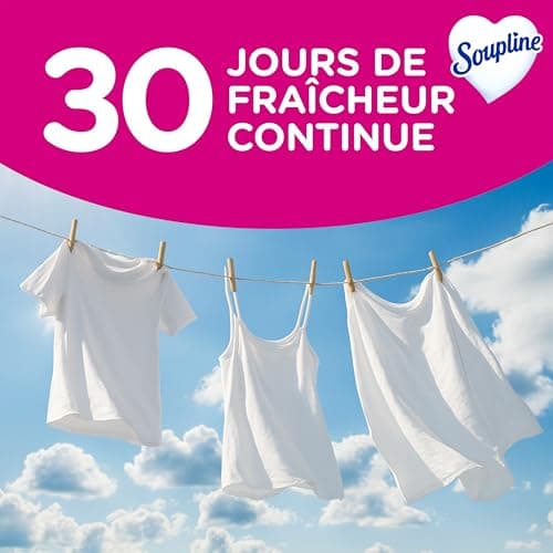 SOUPLINE Adoucissant Linge Concentré 3D Grand Air , Assouplissant Linge Formule Améliorée pour Plus de Douceur*, Assouplissant Textile Liquide , Soupline Lot de 3x1,35L