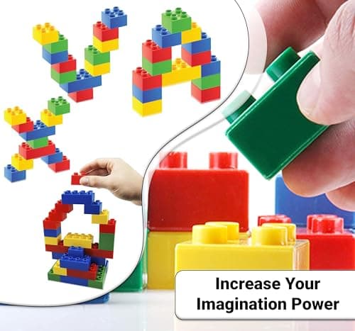 NEEZ Bloc de Construction - Briques de Construction pour Tout-Petits Jeux, Jouet Éducatif, Développer Leur Motricité Fine pour Enfants de 1,5 à 3 Ans - Jeu de Blocs (150 pièces)