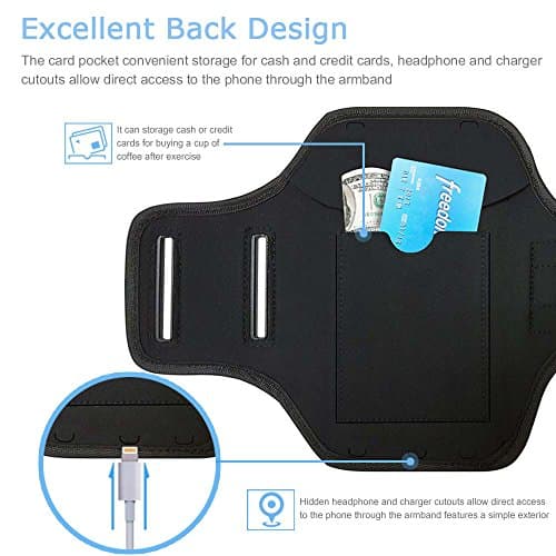 iPhone 15 14 13 12 11 Brassard, JEMACHE Gym Course Exercice Sport Telephone Armband Coque pour iPhone 15, 14, 13, 12, 11, XR avec Porte Carte (Rose)