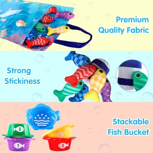 Cmiolacuna Jouet Enfant 1 an Jouet pour BéBé 1 an Jeu de Pêche Jouets Montessori pour Les Tout-Petits de 1 à 3 Ans Cadeau pour bébé Cadeau Bébé 6 Mois