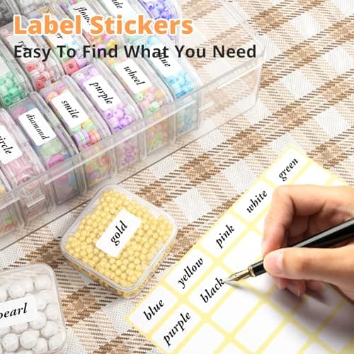Mathtoxyz Lot de 31 petites boîtes de rangement en plastique transparent avec couvercle à charnière et rectangulaire pour la fabrication de bracelets, bijoux, loisirs créatifs, ongles
