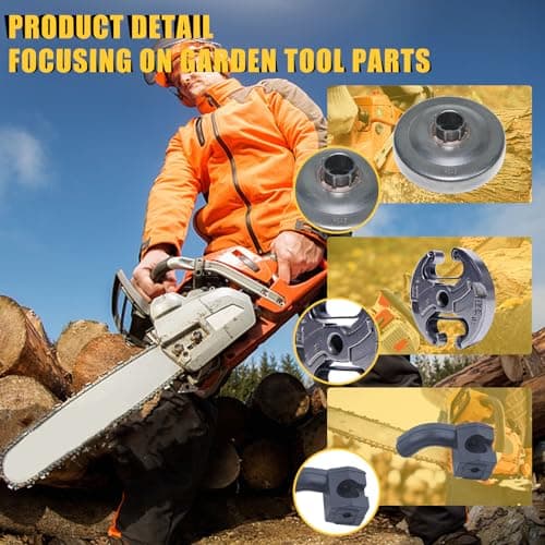 Haishine .325" Pignon de tambour d'embrayage La pompe à huile Kit d'engrenage à vis sans fin pour Husqvarna 340 345 346XP 350 353 Tronçonneuse Pièces de rechange