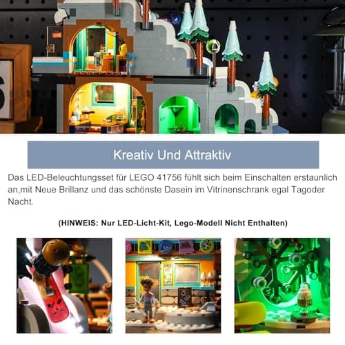 Music Version Kit d'éclairage compatible avec Lego Friends Holiday Ski Slope and Café 41756 (pas de modèle), kit d'éclairage LED pour les vacances de ski et café Jouet créatif